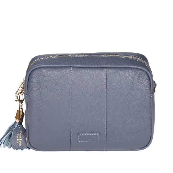 Pom Pom London City Plus Bag Slate Blue for wholesale by Pom Pom London