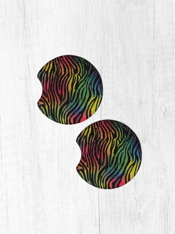 Giraffe Car Coaster Set for wholesale by Tanya Leigh Creations