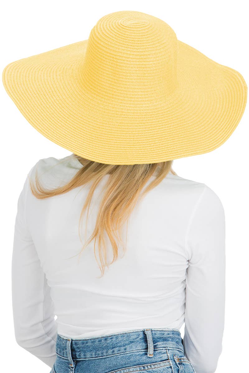 Cap Zone - Venta al por mayor Sombrero de paja - Mujer - Sombrero de sol de paja con tejido apretado, color sólido y ala ancha flexible14