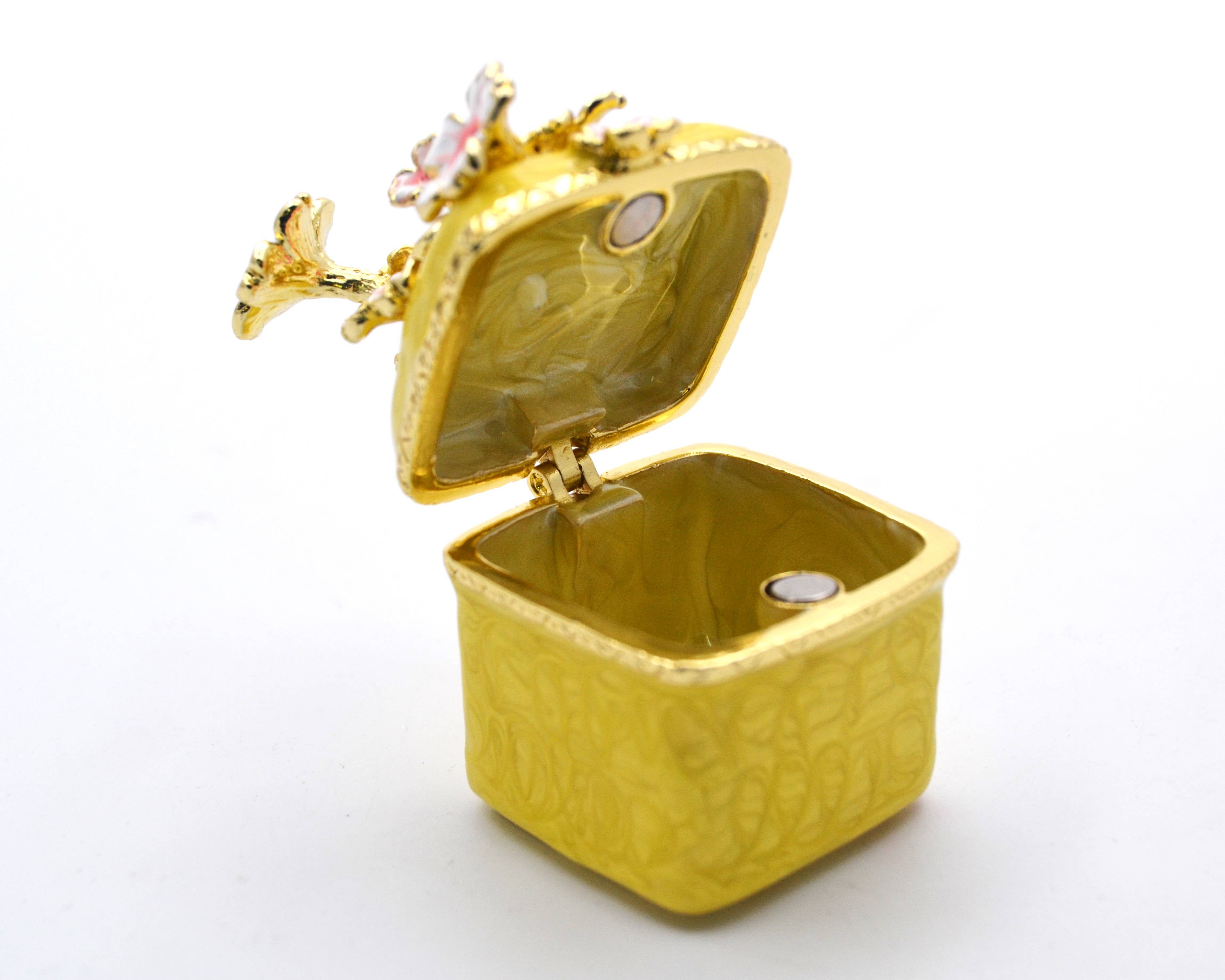 Ciel Collectables – Großhandel Schmuckschatulle/-Organizer – Jeweled Floral Schmuckdose mit handgesetzten österreichischen Kristallen8