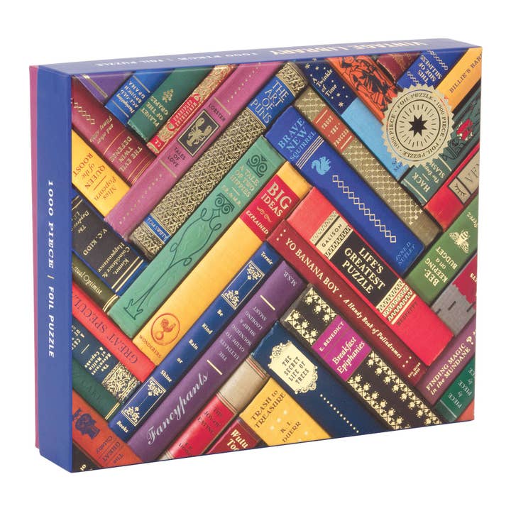 Chronicle Books - Wholesale Puzzle - Adult - Phat Dog Vintage Library 1000 Piece Foil Stamped Puzzle