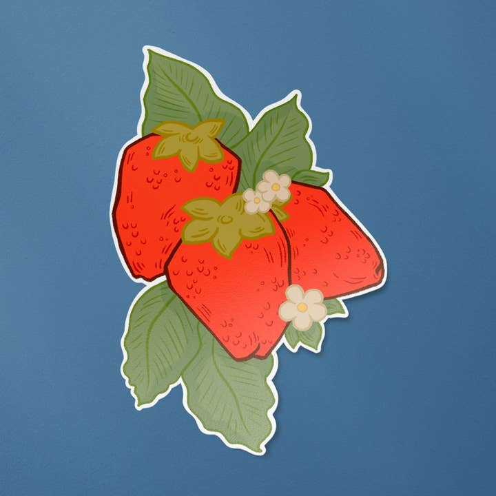 Strawberry Sticker for wholesale by Little Something Co.