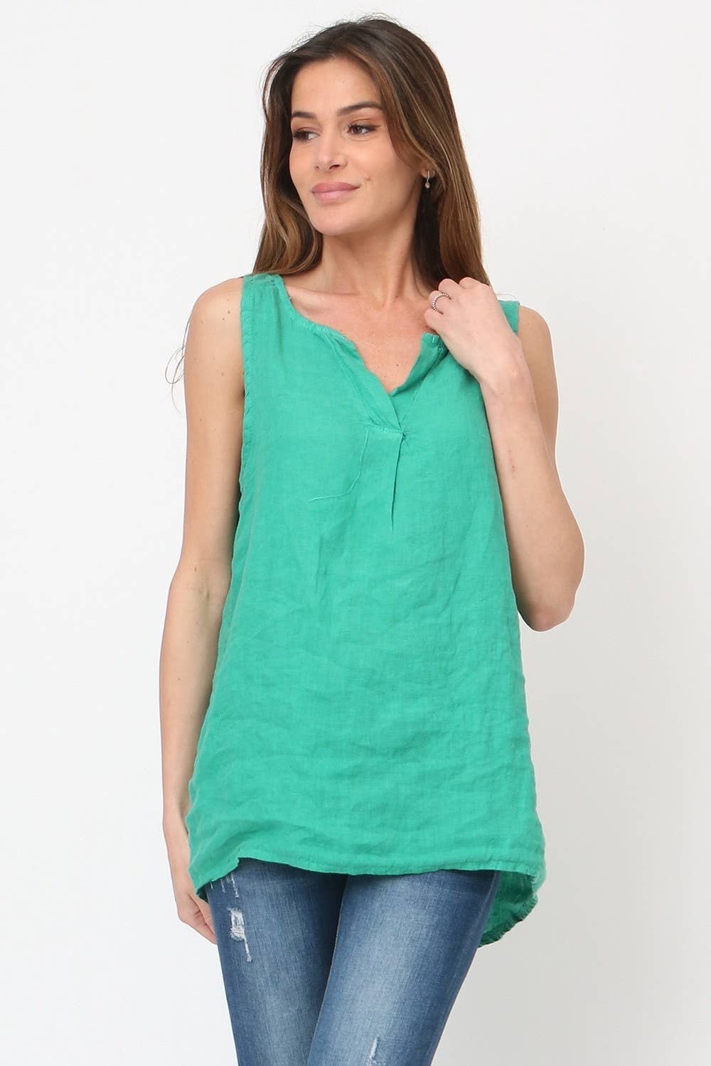 LÉA & LUC - Wholesale Tunic - Women's - 100% Linen Tank Top REF. 380094