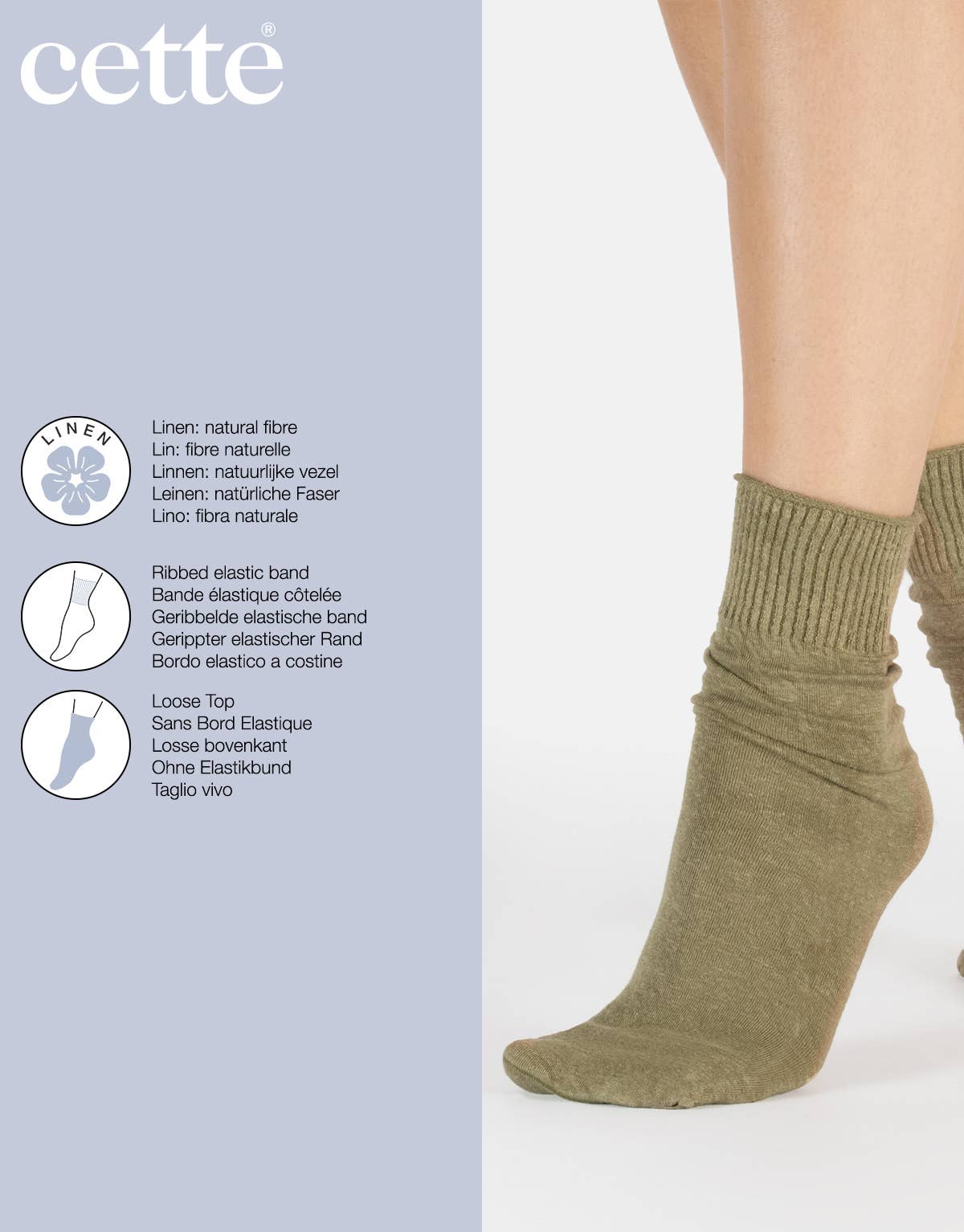 Cette - Wholesale Socks - Women's - Linen Socks without Elastic Band, Women Socks, Natural Fibre16