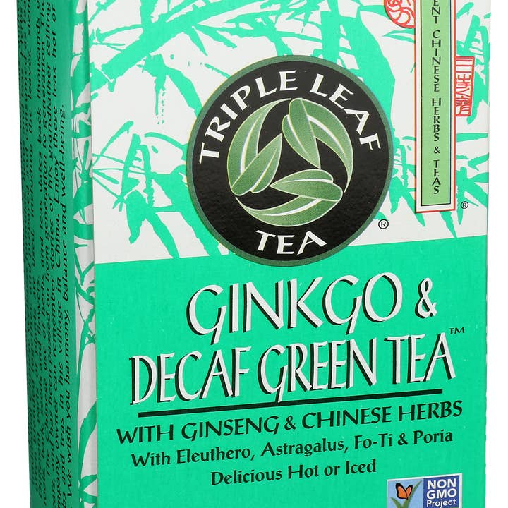 Triple Leaf Tea - Wholesale Health/Detox Tea - Ginkgo & Decaf Green Tea