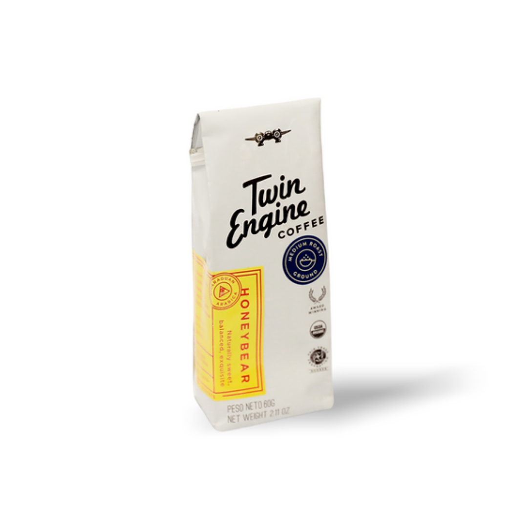 Twin Engine Coffee - Wholesale Ground Coffee - Traveler 1-Pot Organic Specialty Fair Coffee / Honey Bear2