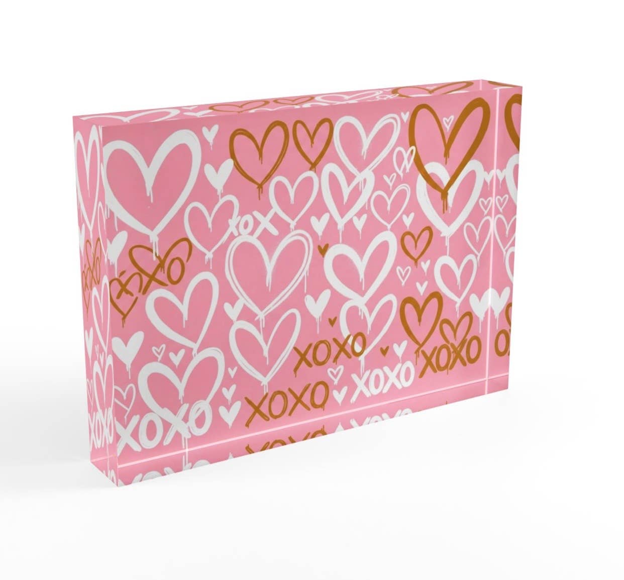 Resinate By KS / by KRISTIN SMITH - Vente Décorations de table - XOXO Amour Crystal Block