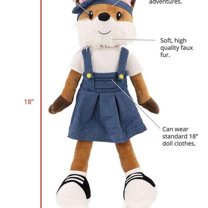 OrangeOnions - Wholesale Doll - Kids - Sharewood Forest Friends 18 Inch Rag Doll Fiona the Fox