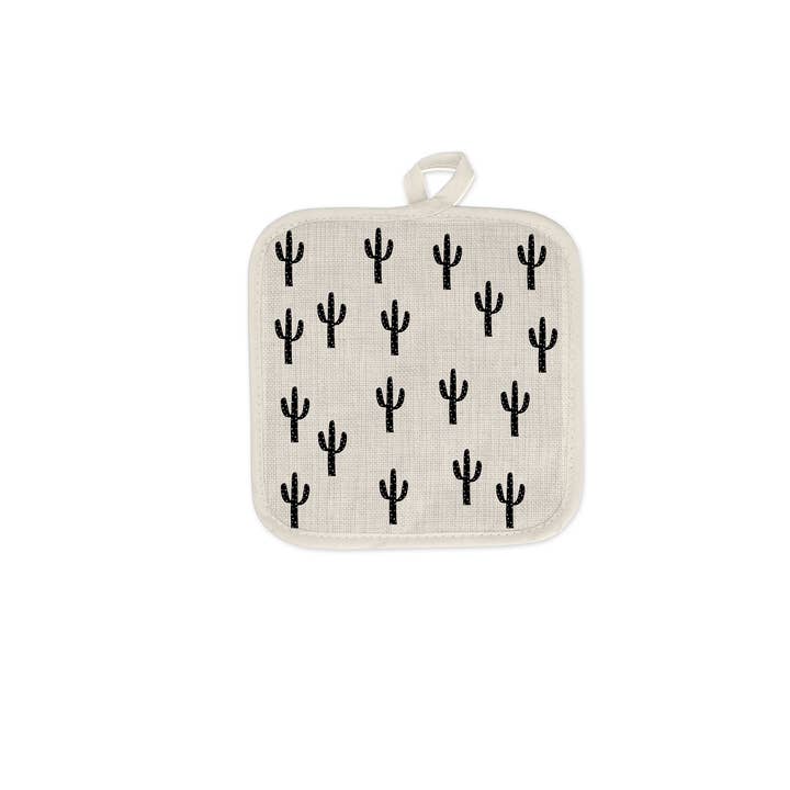 AURE - Wholesale Oven Mitt/Pot Holder - White and Black Saguaro Oven Mitt, Mother's Day Gift