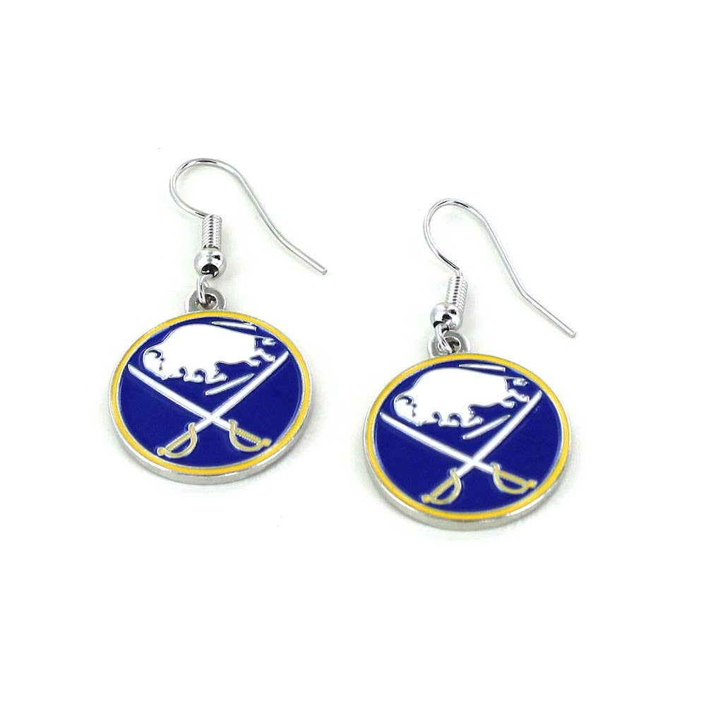 Aminco USA - Wholesale Dangle Earrings - NHL Buffalo Sabres Logo Dangle Earrings
