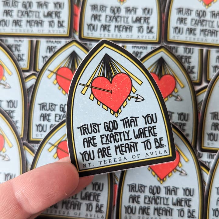 Real Happy Designs - Wholesale Sticker - St. Teresa of Avila Sticker Saint Quote Sticker2