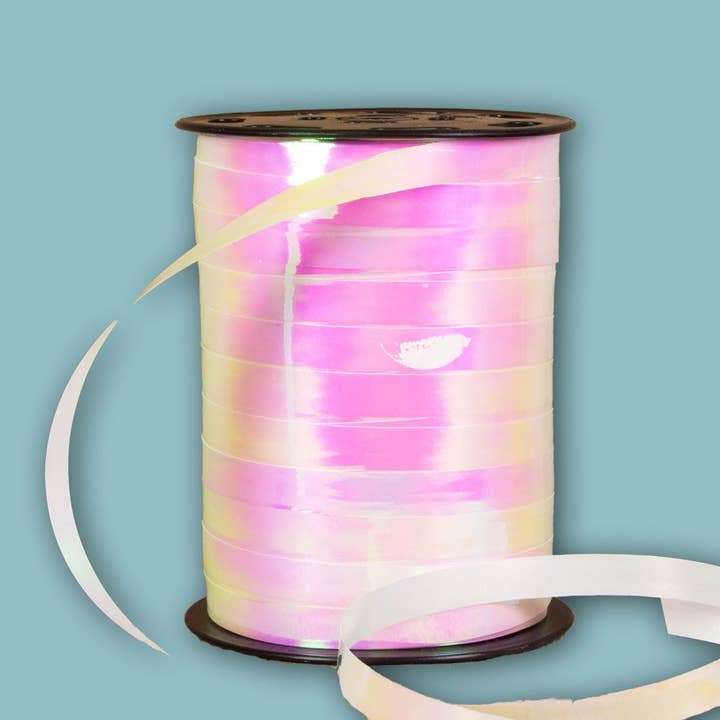 kadopapier.net - Wholesale Ribbon - Gift Wrapping - Iridescent Curl Ribbon White