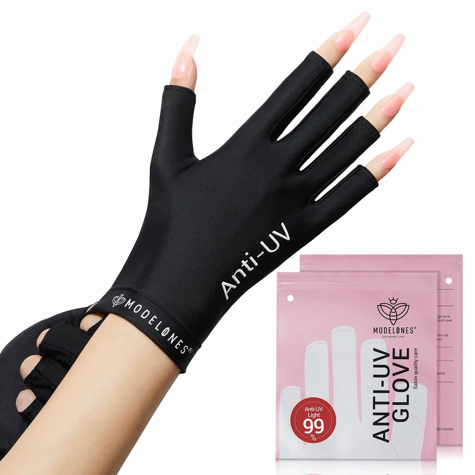 Modelones - Wholesale Moisturizing Gloves - Anti-UV Light Glove For Nails Salon Professional UPF 99+0