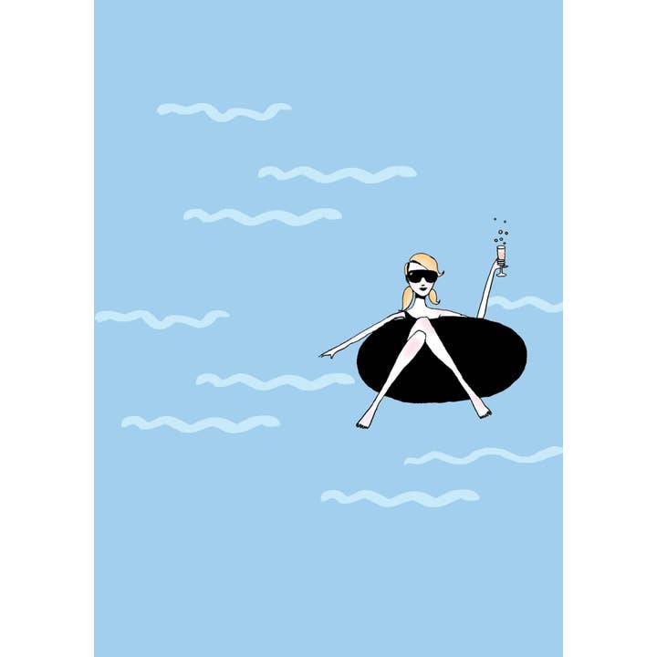 Alli Arnold – wholesale Birthday card – Inner Tube Diva Birthday Card
