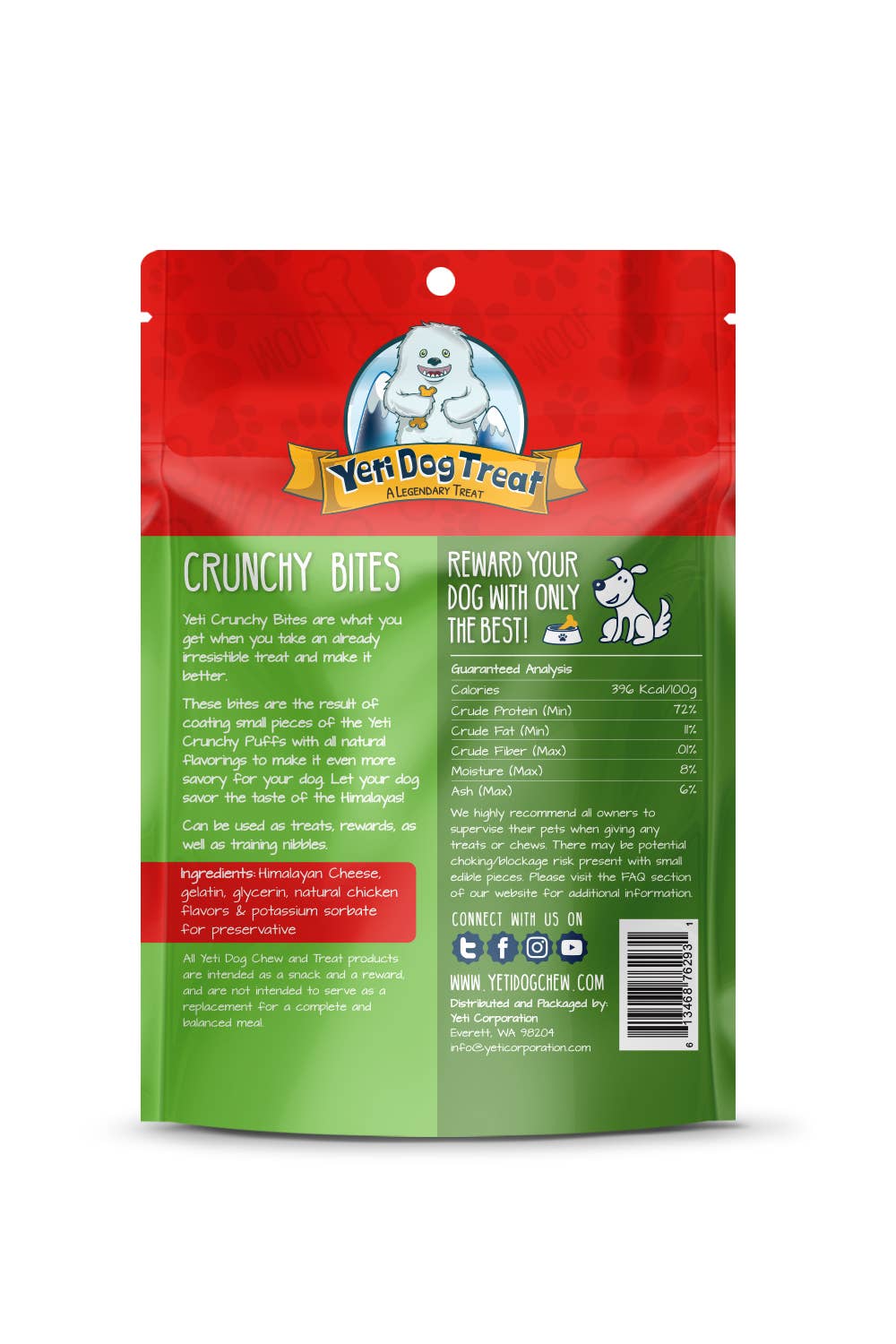 Yeti Dog Chew - Vente Friandises – chien - Gâteries croquantes au porc Yeti pour chiens et fromage de yak de l'Himalaya, 4 O1
