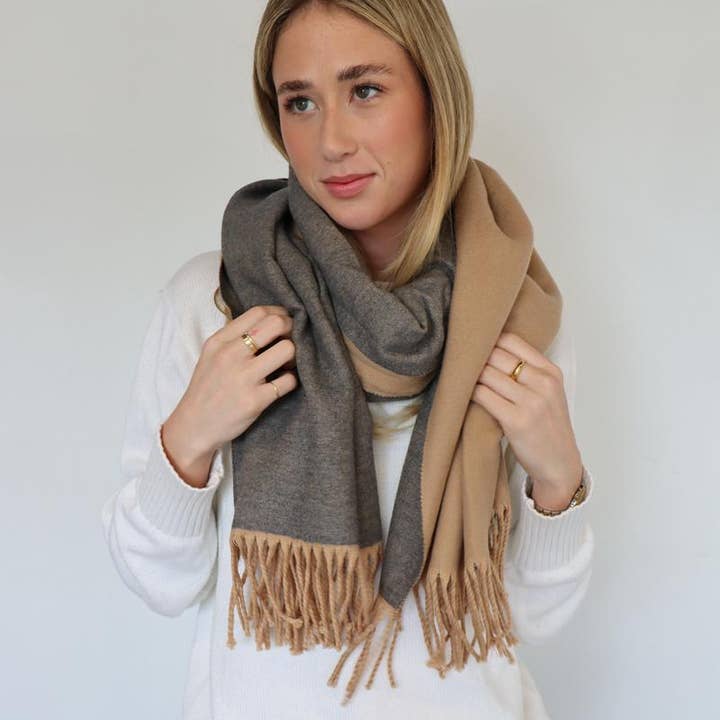 Cinnamon Creations - Wholesale Scarf - Women's - Reversible Two-Tone Scarf