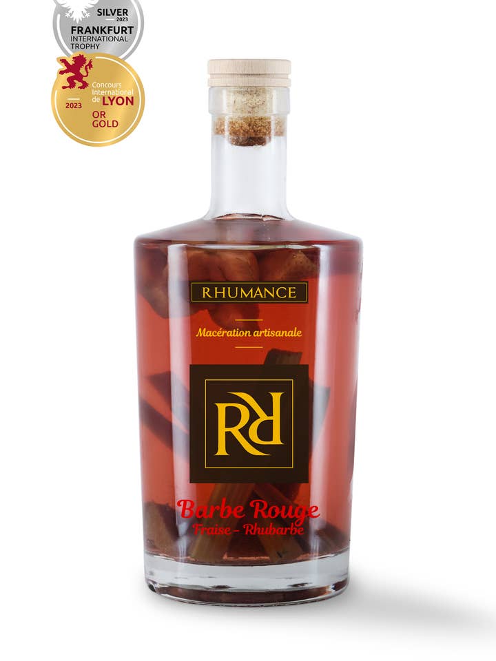 Rode baard/aardbei - Rabarber 70cl voor wholesale door Rhumance