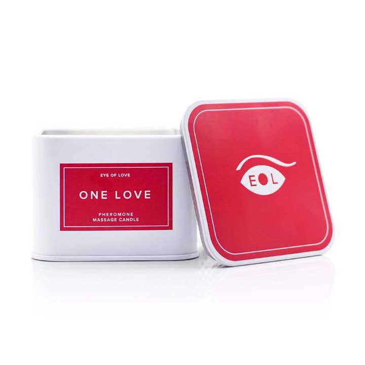 One Love Massage Candle + Free Pheromone Parfum Sample for wholesale by Eye Of Love