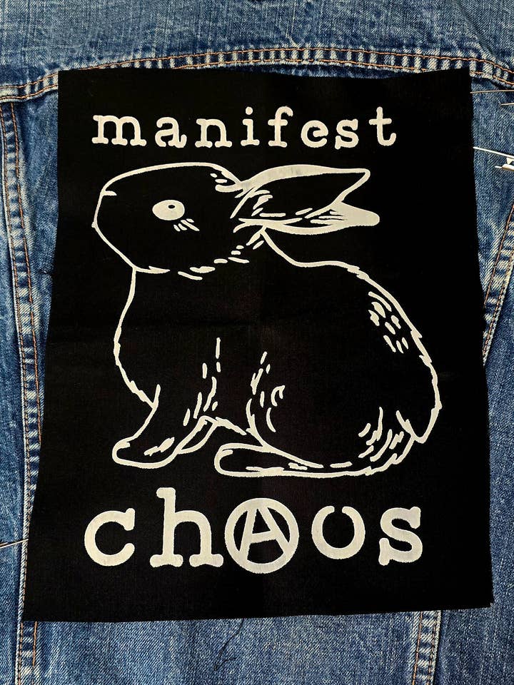 Manifest Chaos Sew On Back Patch for wholesale by Femmearchist