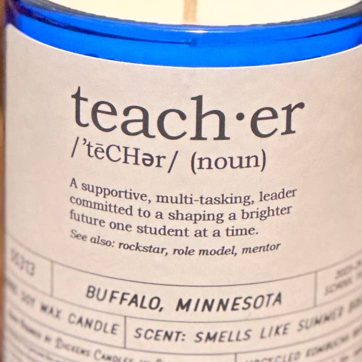 Teacher Thank You Candle - Customized for Your Town for wholesale by Dickens Candles