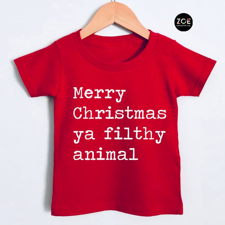 Zoe Creative Co - Wholesale T-shirt met print - Dames - Merry Christmas Ya Filthy Animal Home Alone T-shirt6