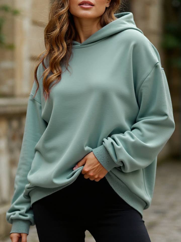 Lovenne - Wholesale Hoodie - Women's - Oversized loose fleece hooded sweatshirt5