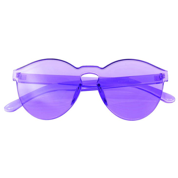 Wholesale Mono Block Rimless PC Color Tone Lens Sunglasses Eyewear for your  store - Faire