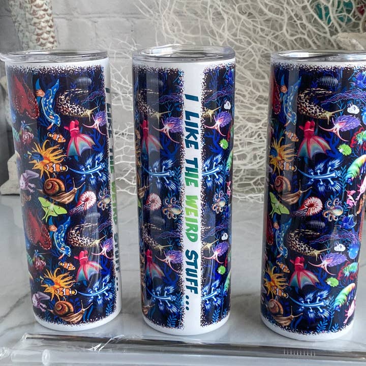 20 oz. Wild Fauna Tumbler, I Like The Weird Stuff for wholesale by The Slug And Kraken