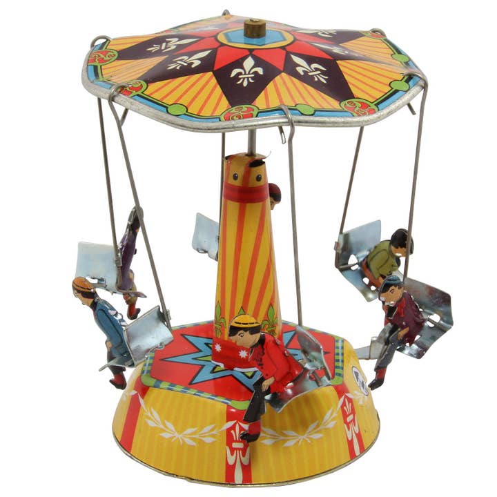 Tin toy carousel swing fair tin carousel 03 for wholesale by Tribal Trade GmbH