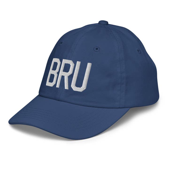 BRU Brussels Belgium Kid's Baseball Cap for wholesale by YHM Designs