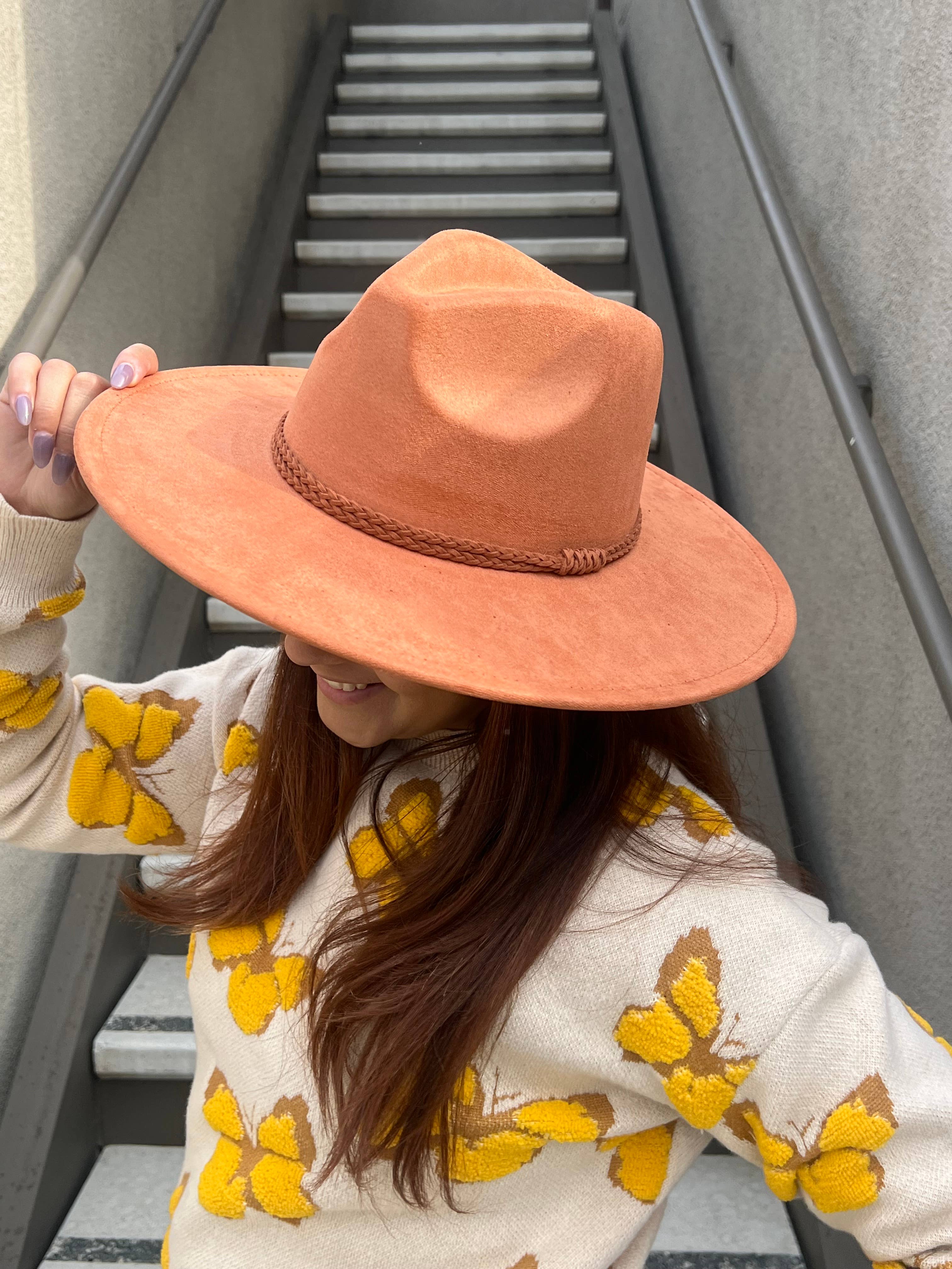 Justin & Taylor - Wholesale Fedora - Women's - Farmers Fest || Braided Belt Brimmed Fedora6