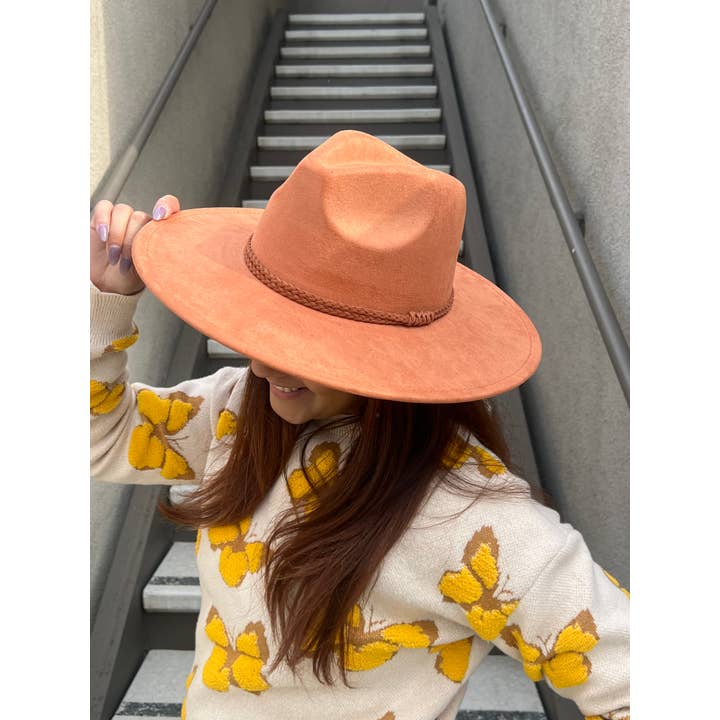 Justin & Taylor - Wholesale Fedora - Women's - Farmers Fest || Braided Belt Brimmed Fedora6