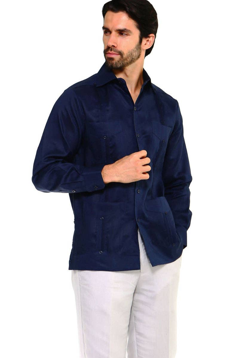 MOJITO COLLECTION – wholesale Buttoned-down shirt – Men's – Mojito Men's Plus Size Guayabera Shirt Classic Poly Cotton Long Sleeve 3X-8X12