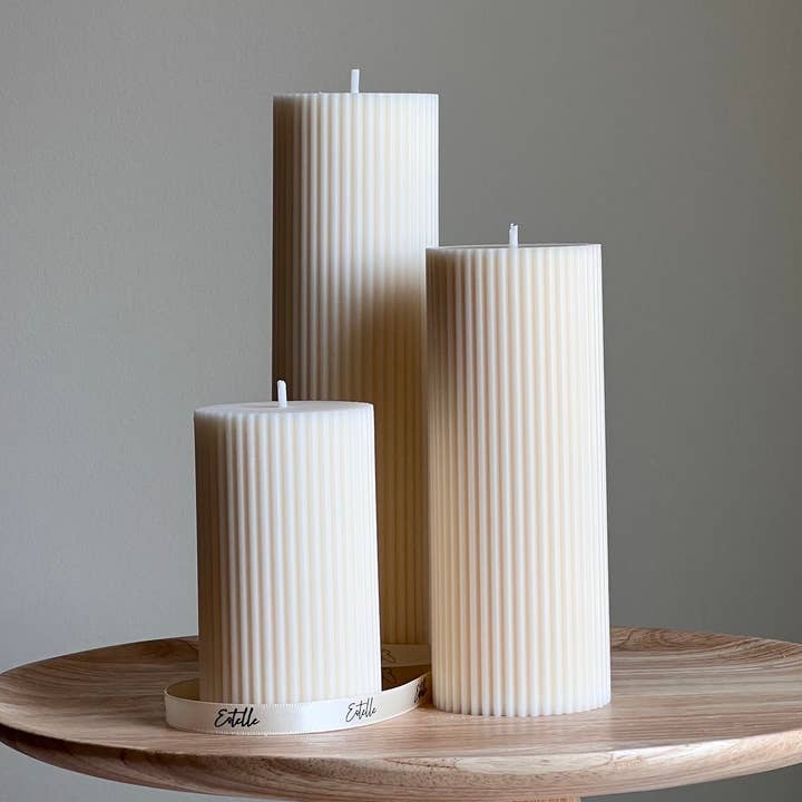 Vela de pilar com nervuras por atacado de Estelle Studio
