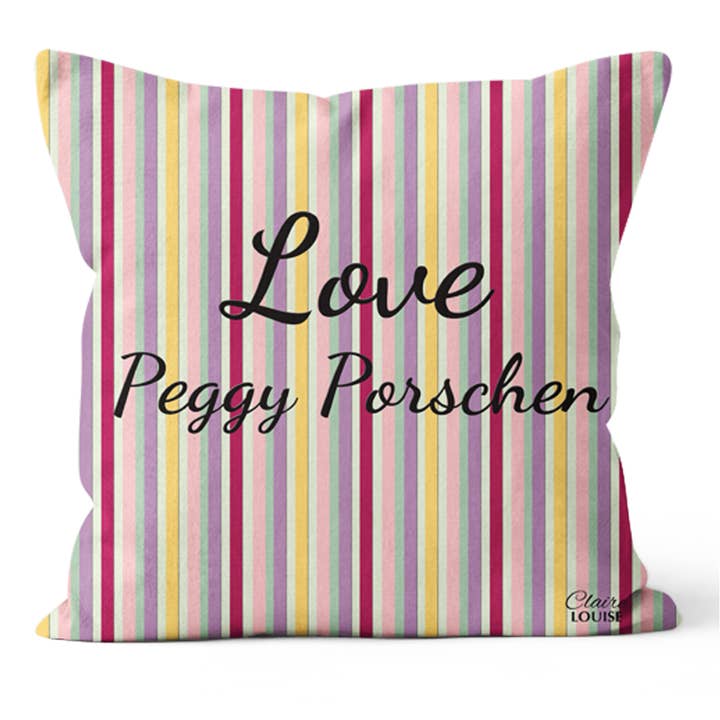 Love Peggy Porschen Striped Cushion for wholesale by Claire Louise