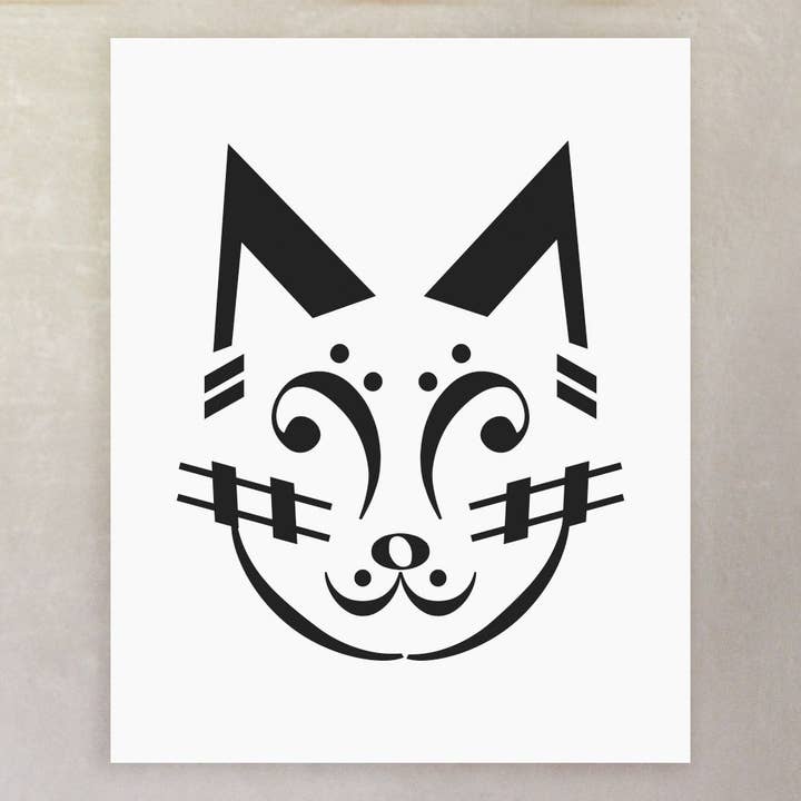 Impression artistique musicale Cat #2 pour la vente par Erin Heaton Art