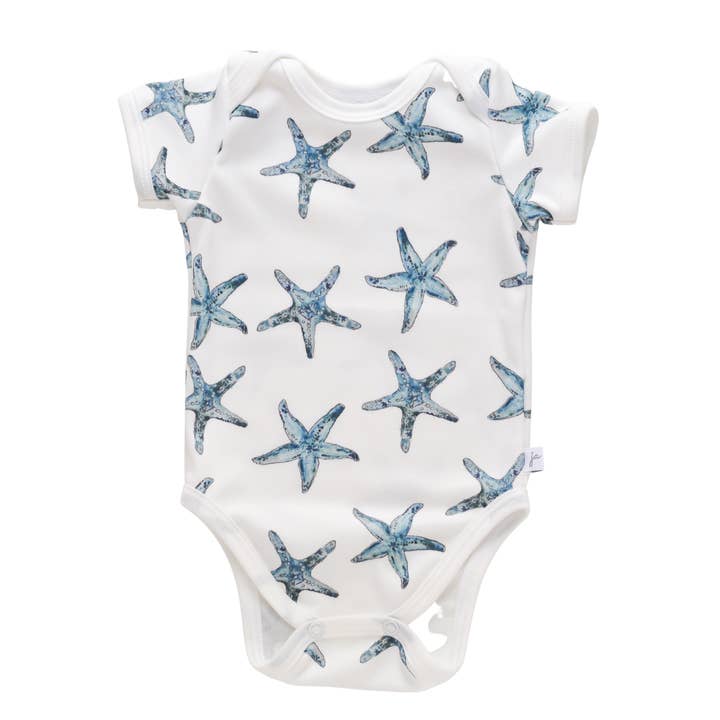 Organic Bodysuit - starfish for wholesale by Jennifer Ann