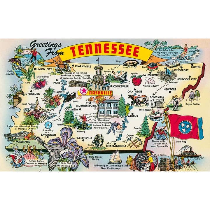 Found Image Press - Wholesale Magnet - Magnet TN-251 Greetings from Tennessee