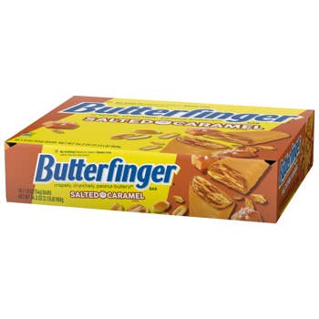 Long Island Candy Factory - Wholesale Chocolate Bar - Butterfinger Salted Caramel Peanut Butter Bar 1.9oz 18ct