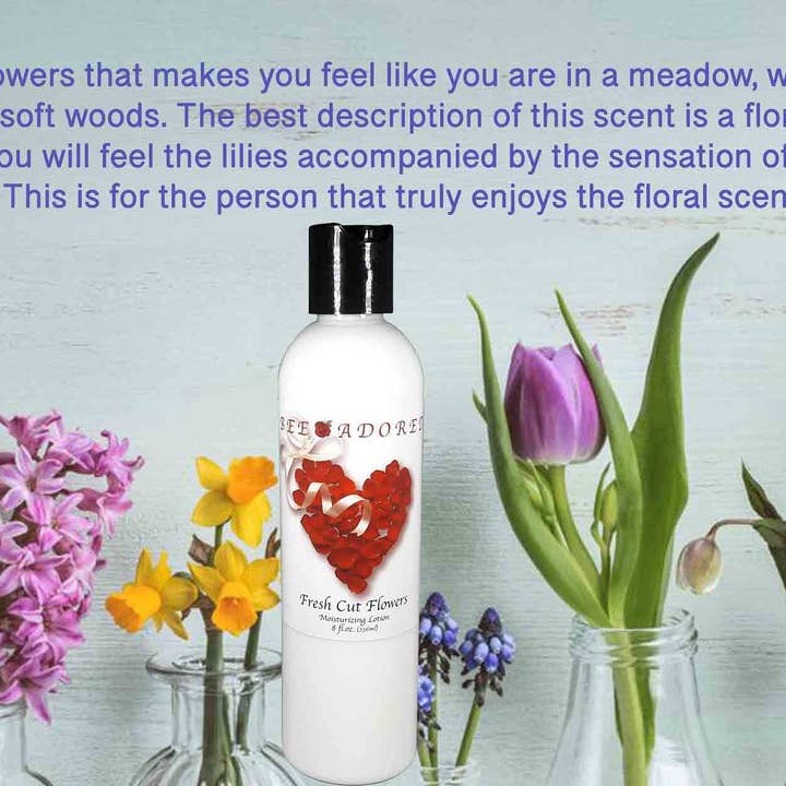 Fresh Cut Flowers Scented Lotion for wholesale by bee-adored