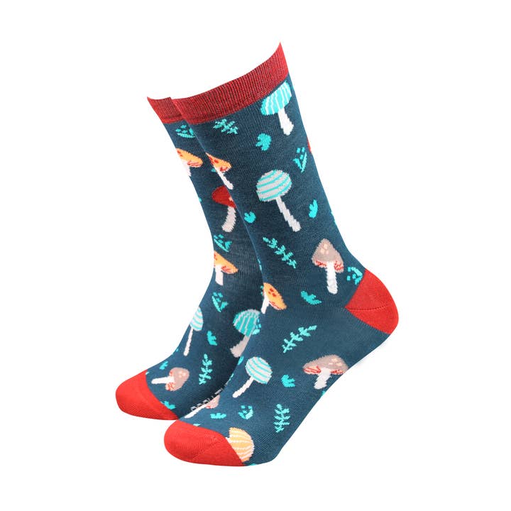 Mushrooms - Women's Bamboo Socks for wholesale by Smiling Faces