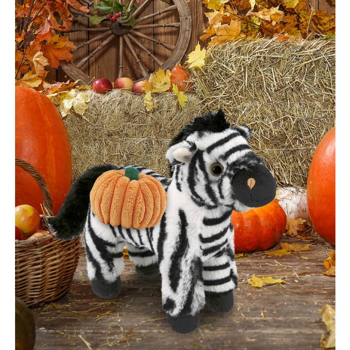 Cota Global - Wholesale Stuffed/Plush Toy - Kids & Baby - Plush Pumpkin - Super-Soft Plush - Zebra 9"4