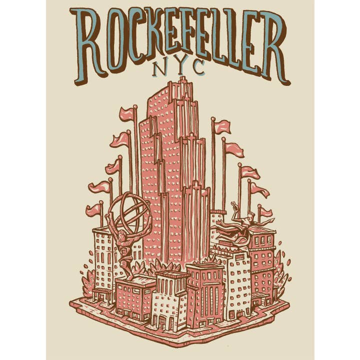 Rockefeller Center di New York, 30,5 x 40,6 cm per la vendita all'ingrosso da parte di Welcome To the Neighborhoods