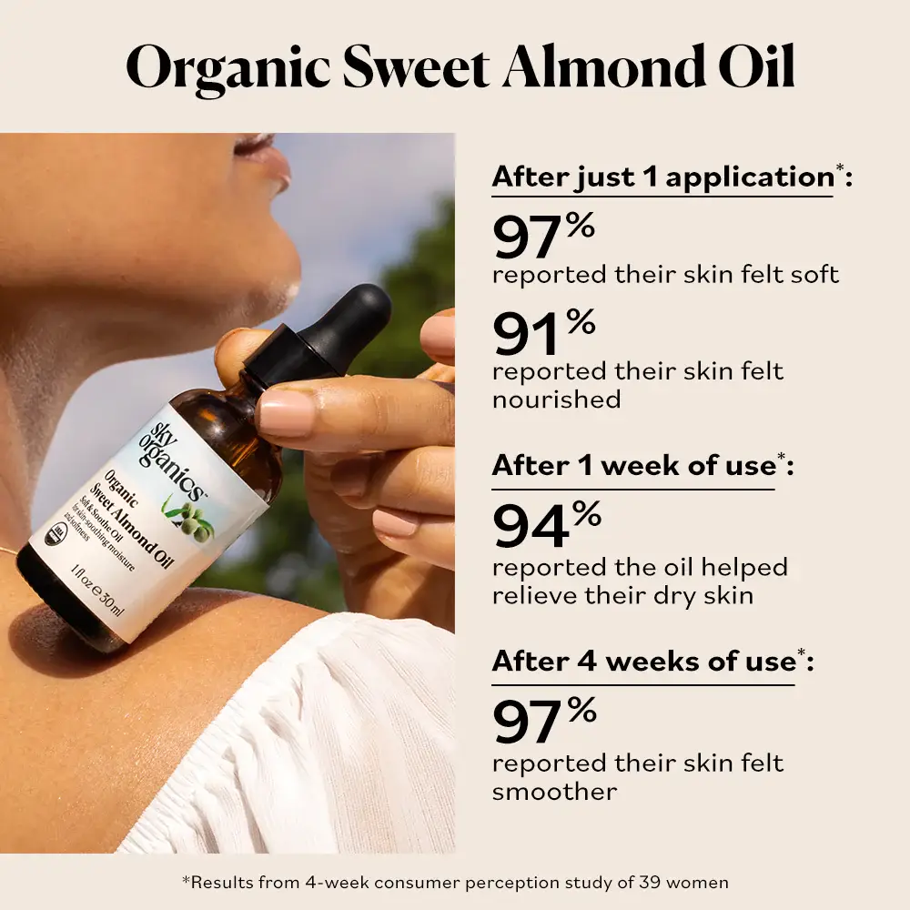 Sky Organics - Wholesale Bath/Body Oil - Organic Almond Oil 1oz2