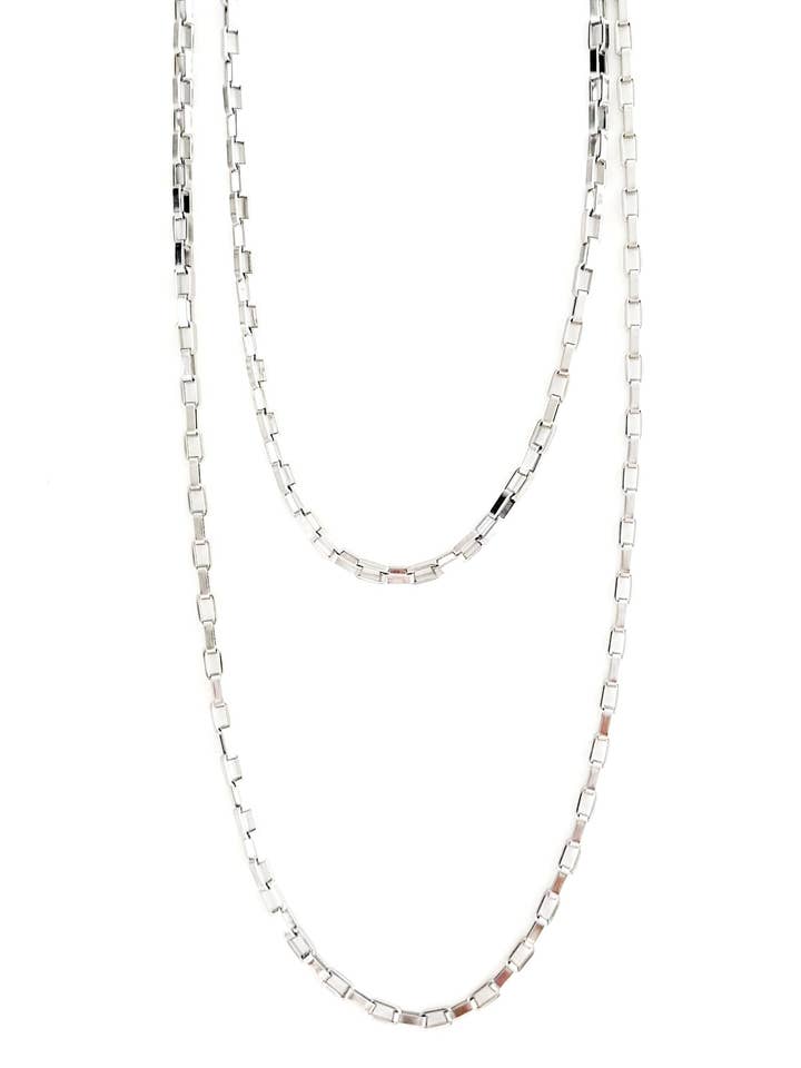 Audrey Silver Chain Necklace for wholesale by BELJOY