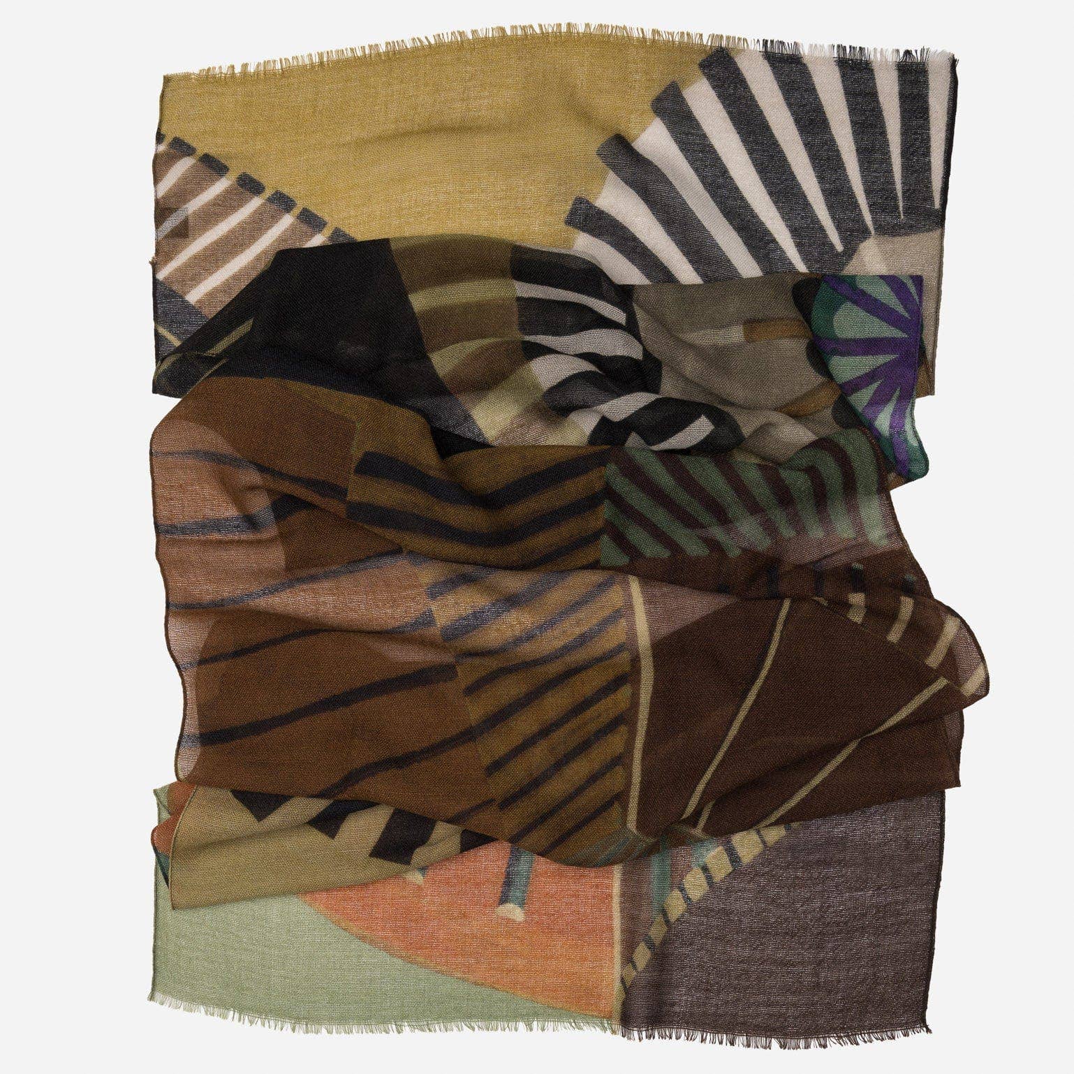 Elizabetta Made in Italy USA - Wholesale Scarf - Women's - Bolzano - Wool Scarf - Brown2