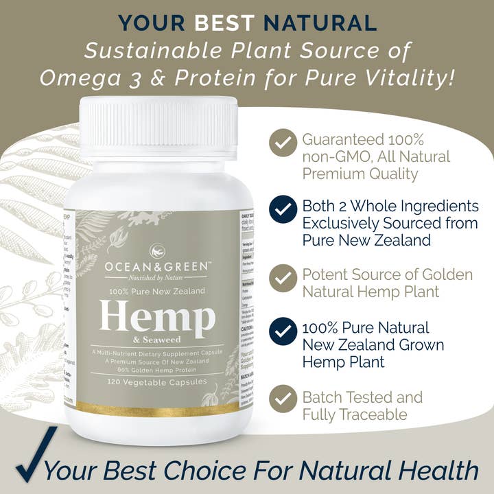 Ocean & Green - Wholesale Oral supplement/vitamin - HEMP & Seaweed Supplements - 100% Pure New Zealand3