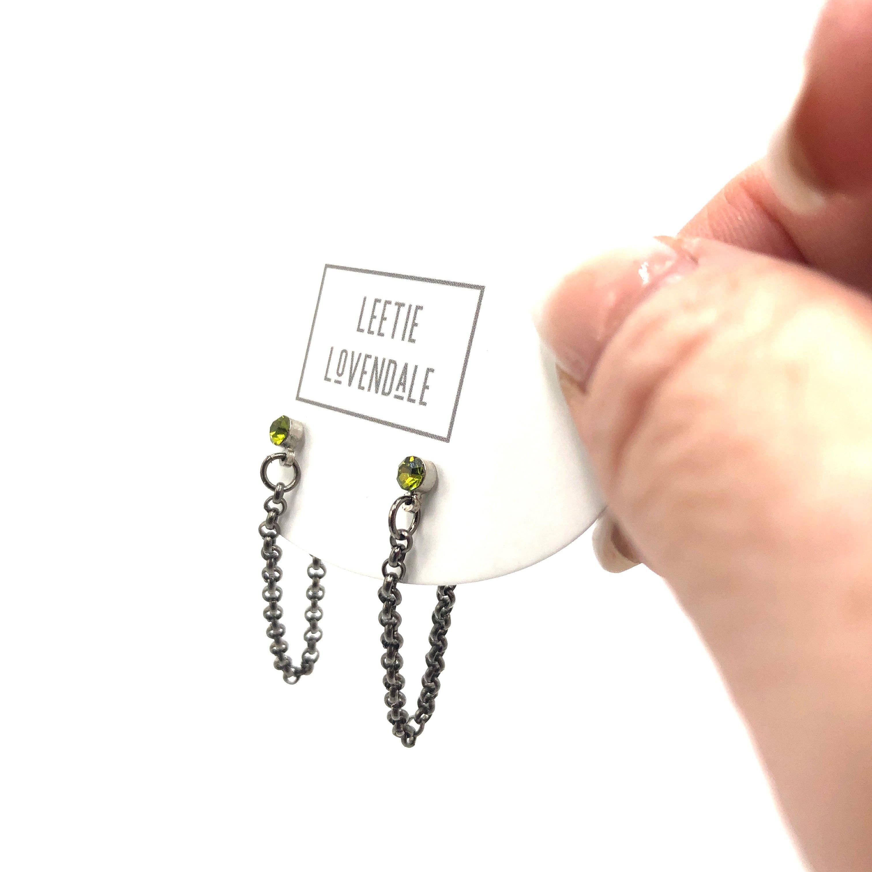 Leetie Lovendale - Vente Boucles d'oreilles pendantes - Boucles d'oreilles Wildest Dreams avec chaîne et paillettes10