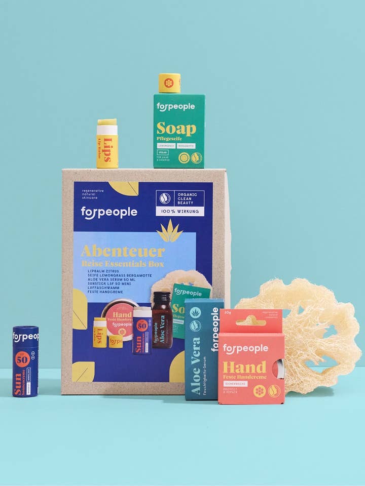 Avontuur & Reizen Box voor wholesale door forpeople skincare GmbH