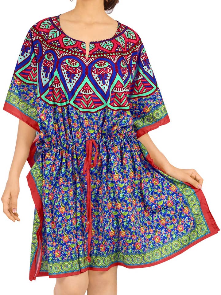 Caftan court bohème pour femme pour la vente par Happy Bay / La Leela